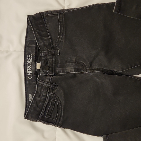 💥 3/$15 - Girls Black Wash Denim Jegging size 10 - Picture 2 of 7